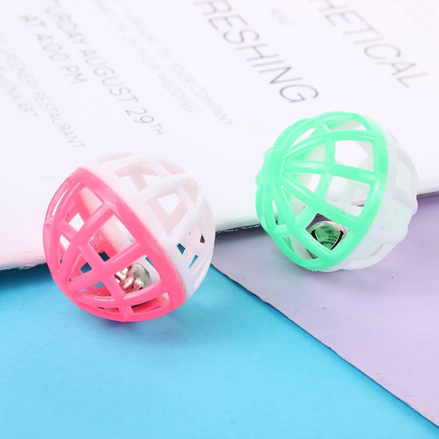 Dog Trust 2 Pcs Cat Toy With Bell Cat Jingle Balls For Cats Kitten,