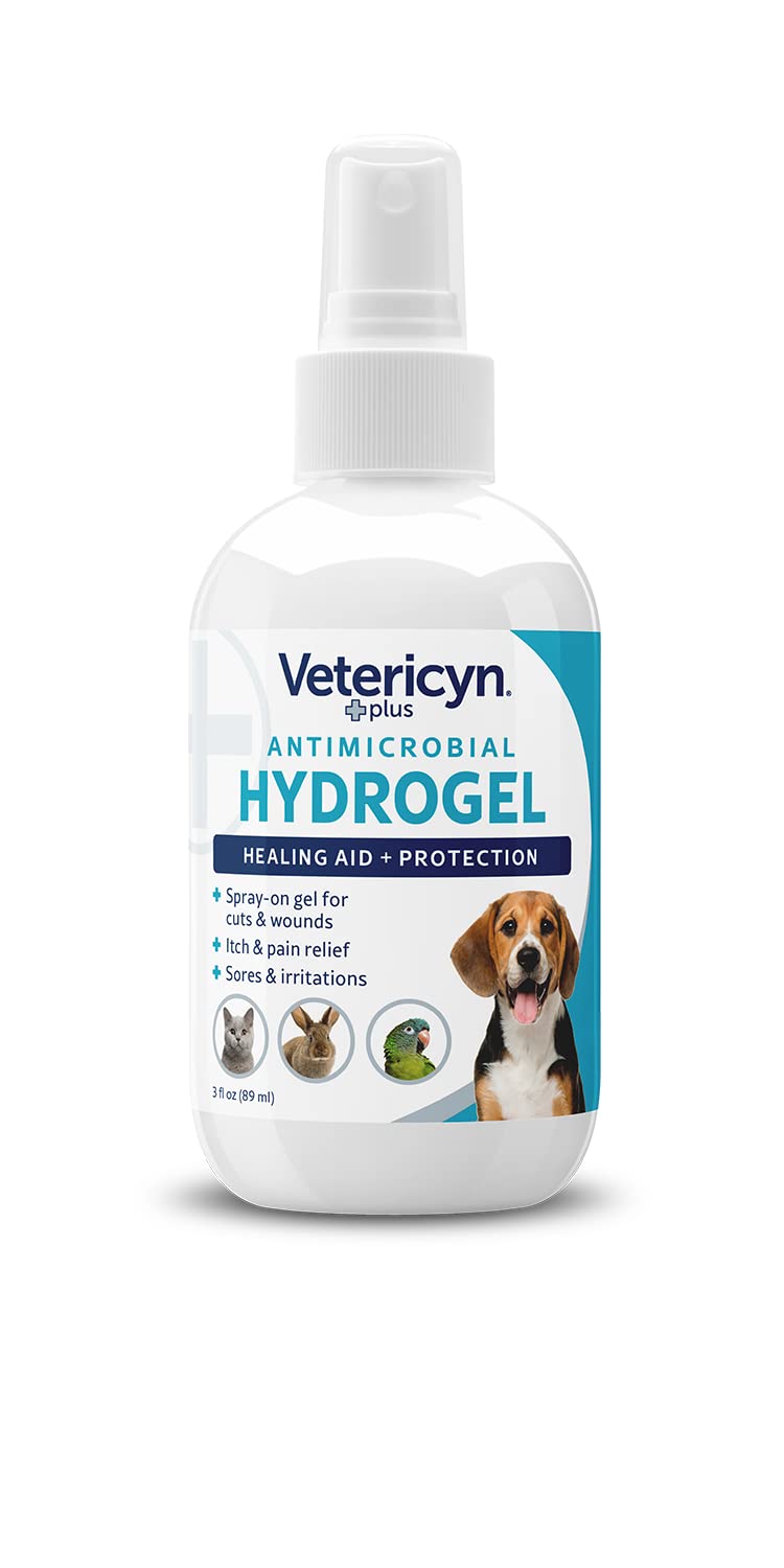 Vetericyn Plus Dog Wound Care Hydrogel Spray | Healing Aid and Wound Protectant, Sprayable Gel to Relieve Dog Itchy Skin, Safe f