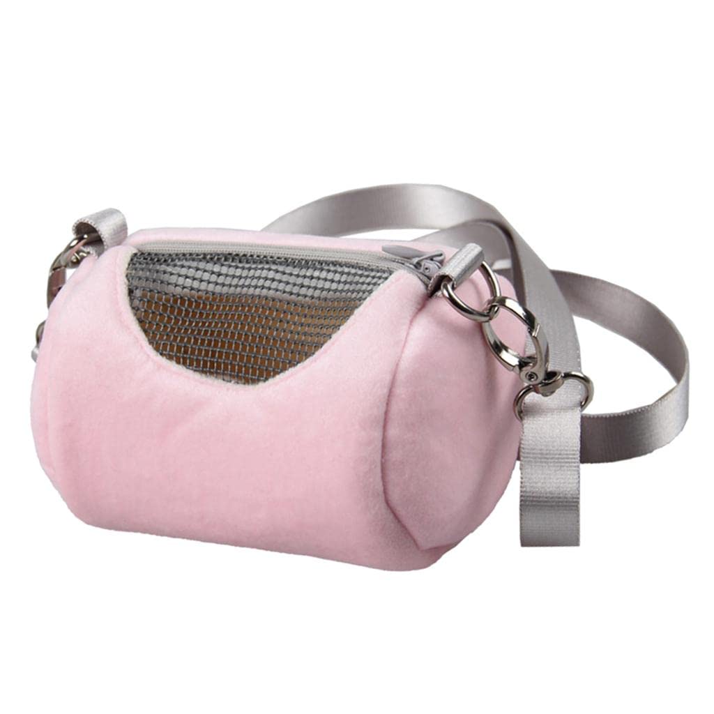 MERISHOPP Breathable Pet Small Animal Carrier Hamster Travel Bag Handbag Type 2  Pink| Pet Supplies| Interactive Toys