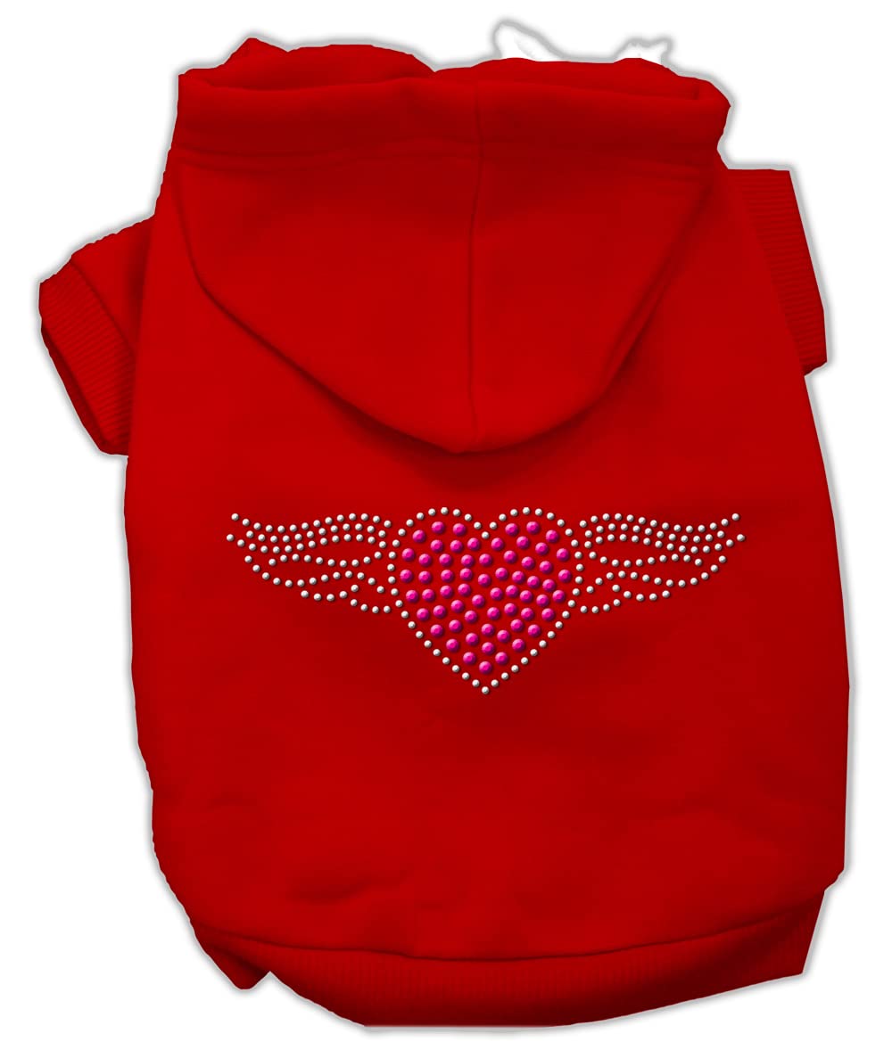 Pet, Dog & Cat Hoodie Rhinestone, "Aviator" Red 3XL (25-35 lbs.)