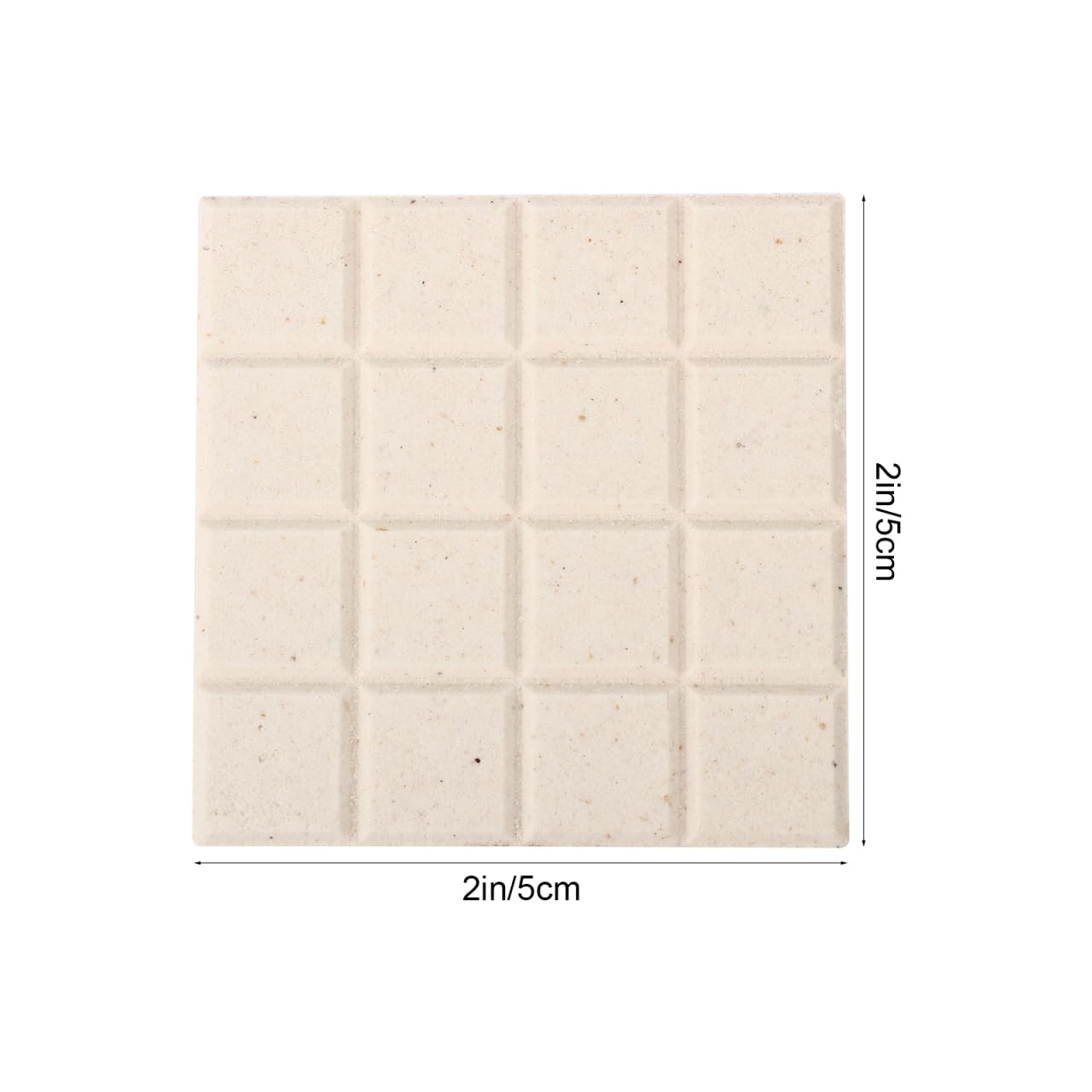 Ipetboom 10pcs Ceramic Coral Frag, 2inch Aquarium Coral Rack Support Bracket Base Stand Square Base Tiles Heat Diffuser Sheet fo
