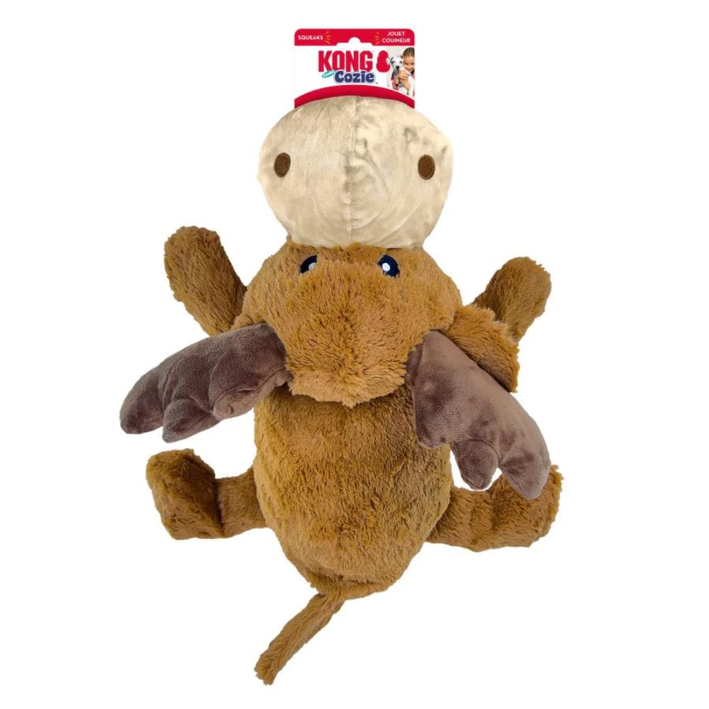 Kong - Cozie Marvin Moose - Indoor Cuddle Squeaky Plush Dog Toy - For Medium Dogs…