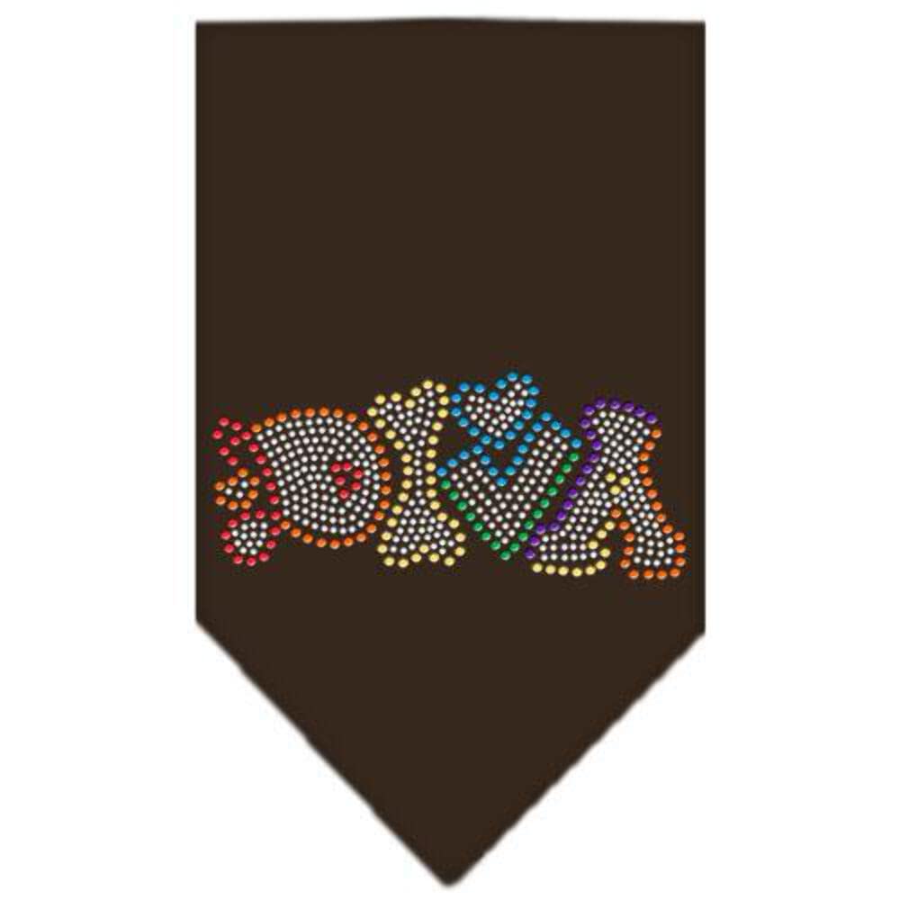 Mirage Pet Products 67-98 SMTQ Technicolor Diva Rhinestone Turquoise Print Bandana, Small