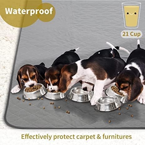 Coolshields Washable Puppy Dog Pee Pad, 82'' X120'' Extra Large, Waterproof Whelping Training Pet Mat For Playpen, Crate, Potty,