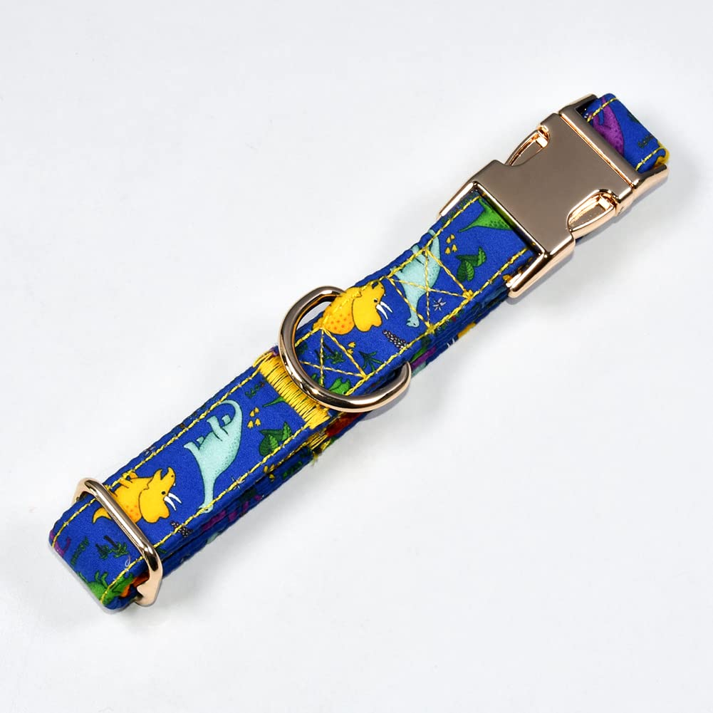 Cute Dinosaur Dog Bow Tie Dog Collar Accessory, Detachable Bowtie, Adjustable Collar For Small Medium Large Dogs