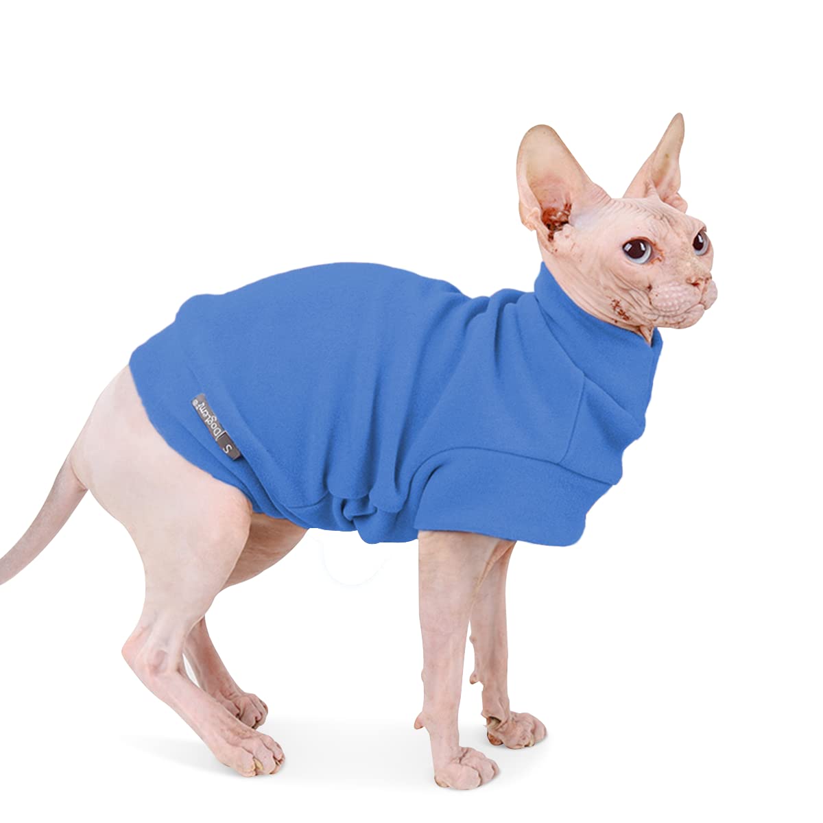 Small Dogs Fleece Dog Sweatshirt - Cold Weather Hoodies Spring Soft Vest Thickening Warm Cat Sweater Puppy Clothes Sweater Winter Sweatshirt Pet Pajamas For Small Dog Cat Puppy (Large, Sky Blue)