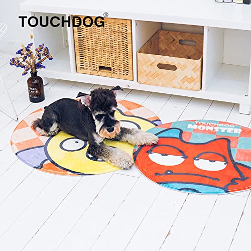 Touchdog ® Cartoon Flying Critter Monster Cat And Dog Mat - Rounded Dog Bed For Both Indoor And Outdoor Use - Pet Mat Features Quick-Drying Technology Looks Fun And Decorative For Any Home