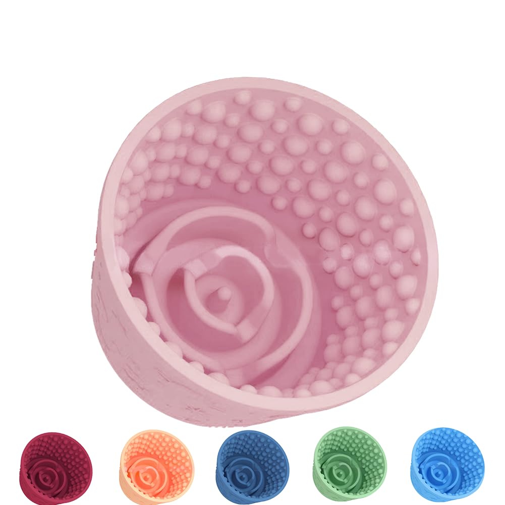 Dog Lick Bowl,Anxiety Relief Non-Slip Silicone Treat Bowl,Durable Long-Lasting Enrichment Slow Feeder Licking Mat for Small Medi