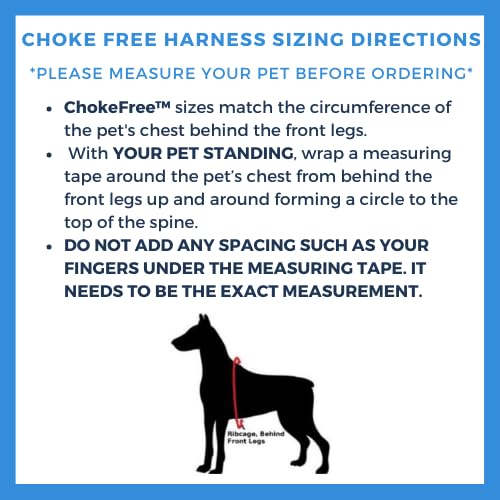 ChokeFree ChokeFree Velpro Mesh Pet Harness, Small 14", Blue, Polyester, Model AS-VS-BL