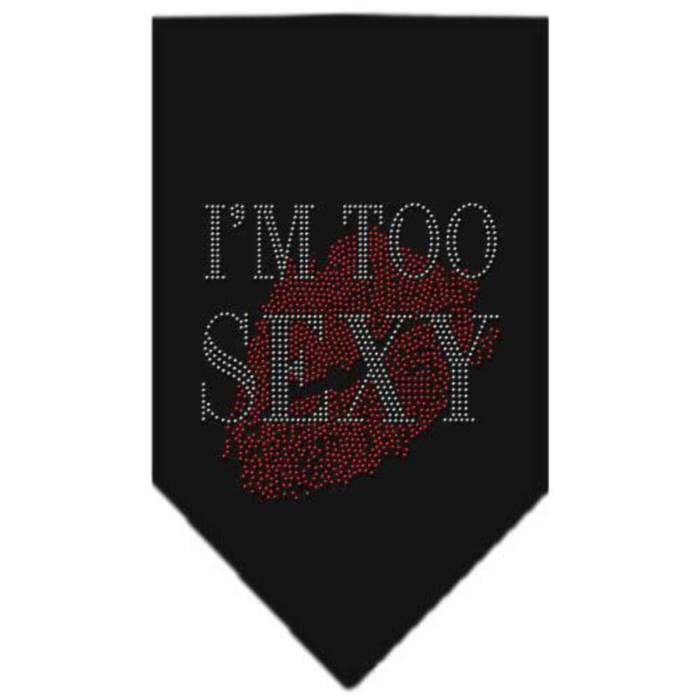 Mirage Pet Products I'm Too Sexy Rhinestone Bandana, Large, Orange