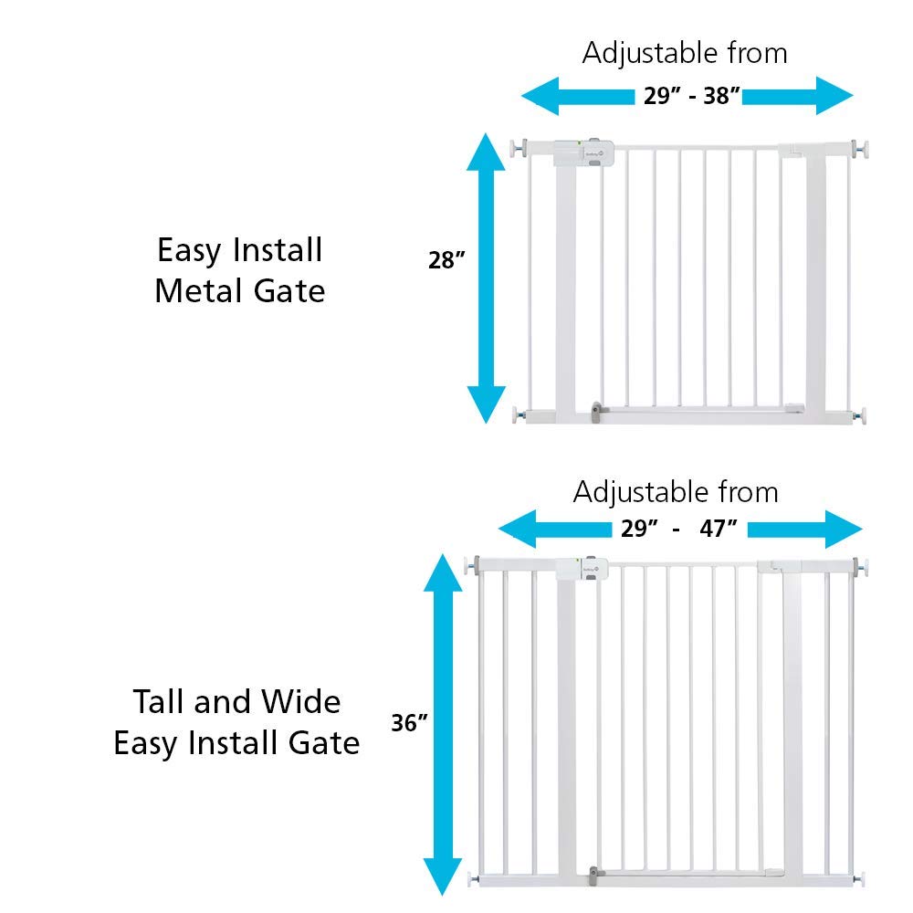 Safety 1st Extra Wide Baby Gate with Door: Premium Child Safety Gate, Extra Tall Baby Gate, Easy Installation, 36'' Tall & Wide,