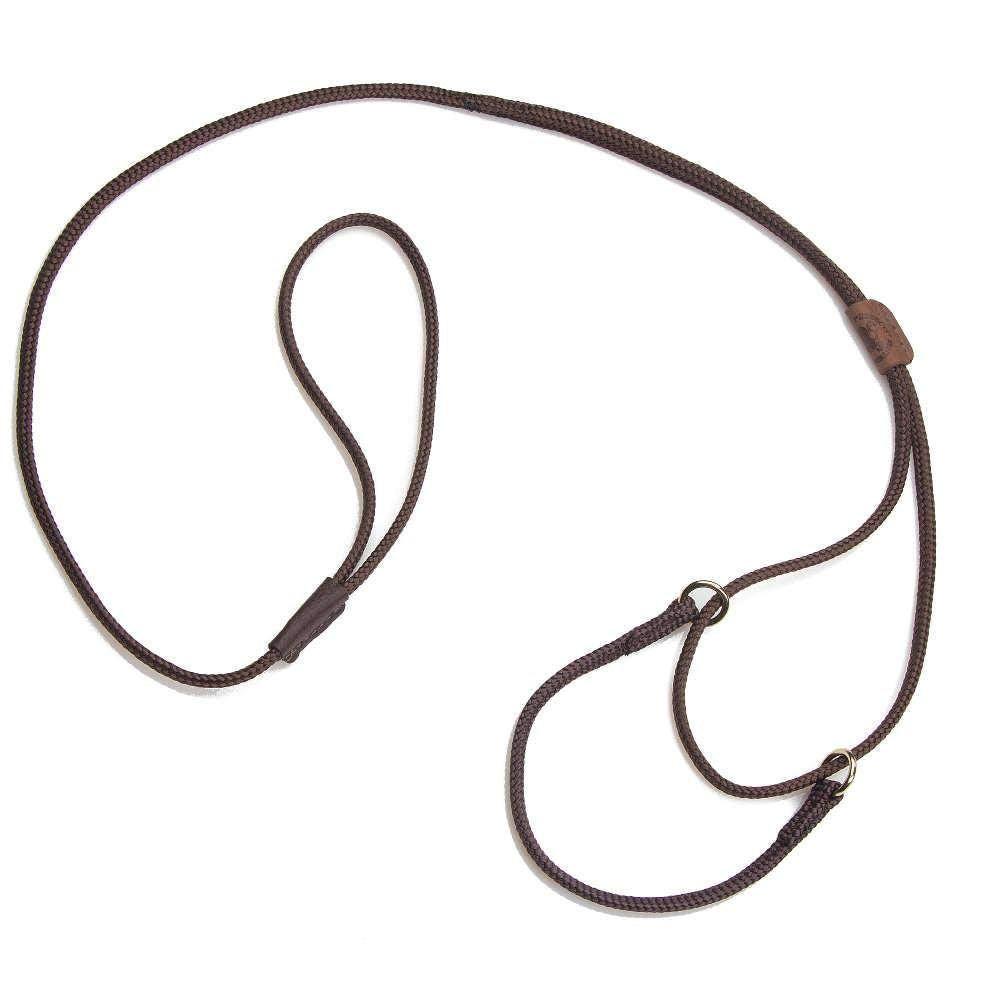 Mendota Pet Show Martingale Style Leash - Leash & Collar Combo, Made in The USA - Brown, 10 in x 1/8 in x 40 in