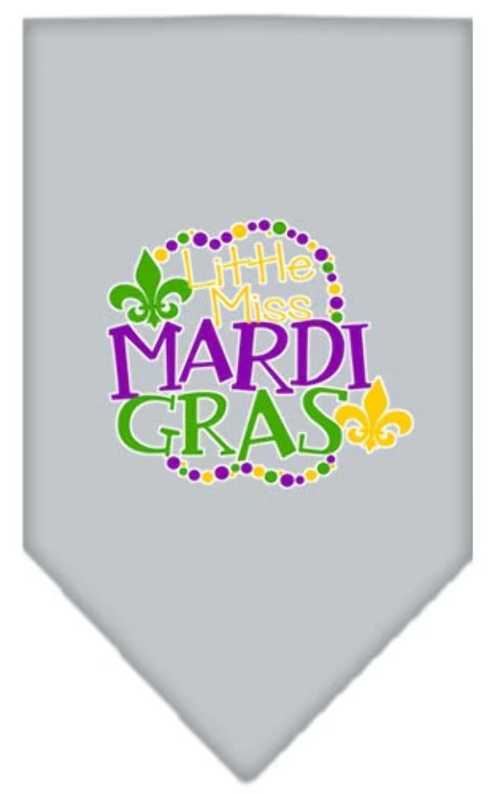Mirage Pet Product Miss Mardi Gras Screen Print Mardi Gras Bandana Emerald Green Small