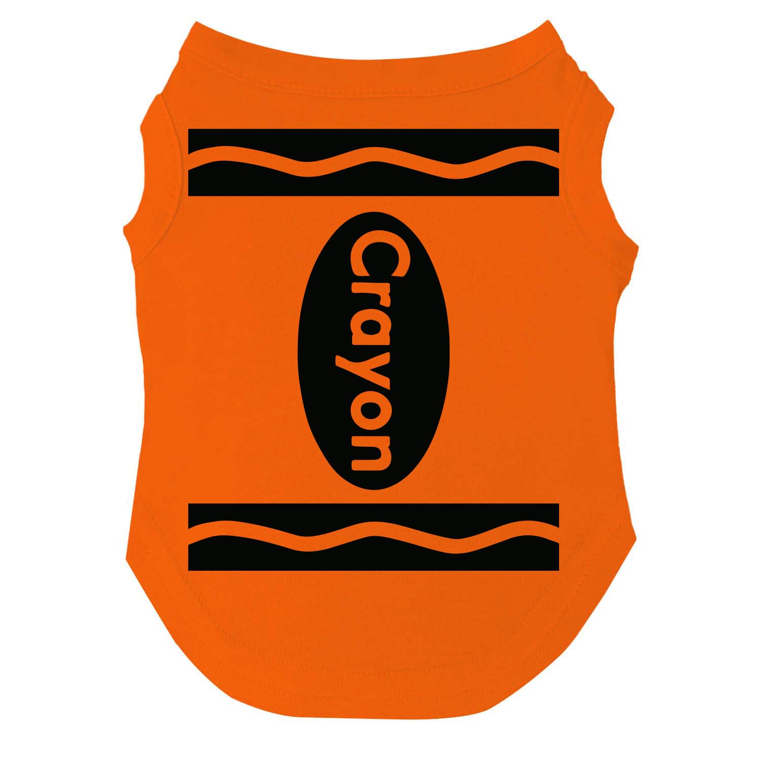 Crayon Costume Halloween Dog Tee Shirt Sizes For Puppies, Toys, And Large Breeds (Orange, 5X-Large 410)