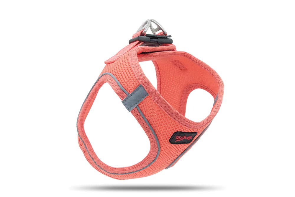 Tailpetz XSmall Dog Harness Pink, Adjustable Step in No Pull Harness for Small Dogs, Reflective Puppy Harness for Puppy Training