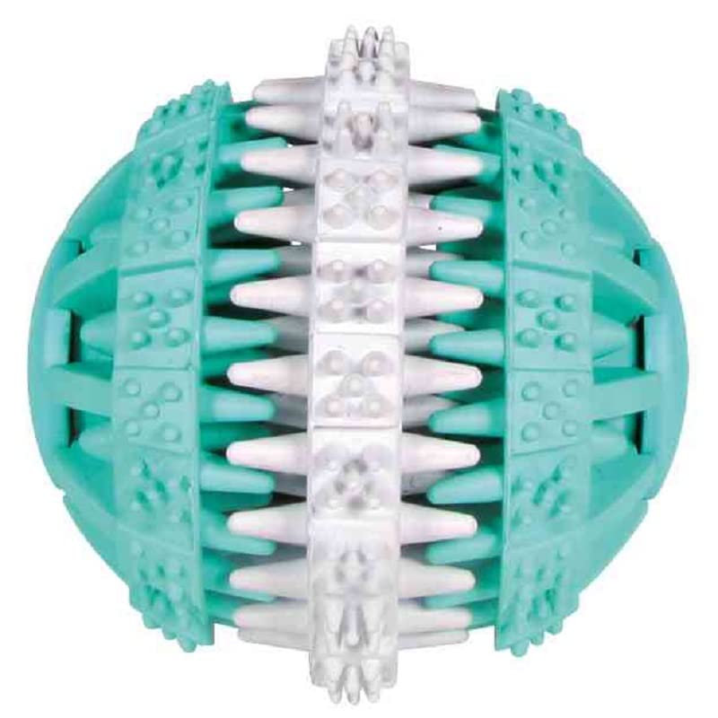Trixie Denta Fun Ball Dog Toy, Mint Flavor Natural Rubber Chew Toy For Dogs & Puppies, 6 Cm