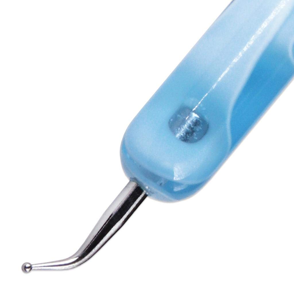 Ivy L 2- Way French Gel Acrylic Nail Art Kolinsky Brush With Dotting Tool For Professional Manicure Cuticle Clean Up Nail Art De