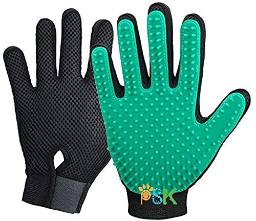 Psk Pet Mart Dog Hand Brush Dog Hand Glove For Grooming Dog Deshedding Glove Cat Grooming Glove(Green Color)