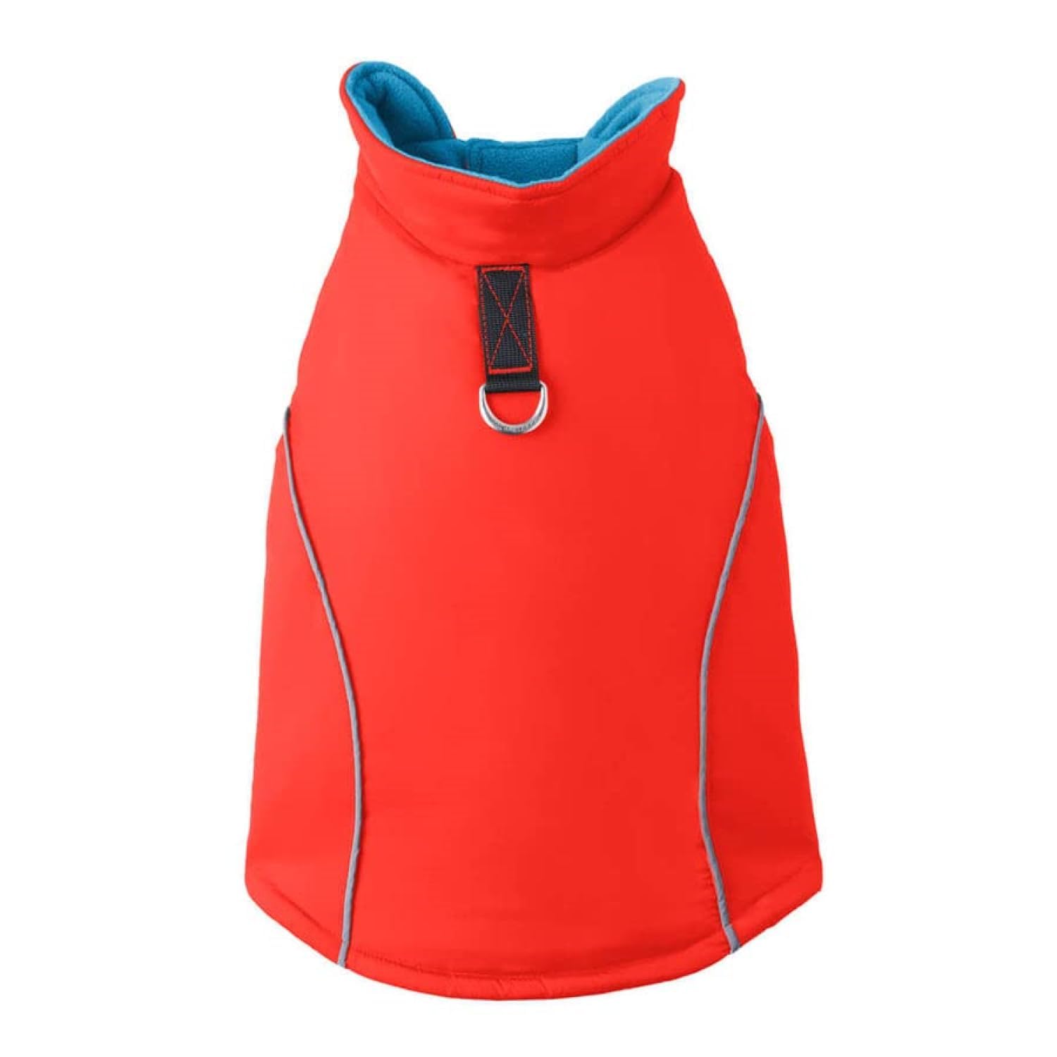 Gooby - Sports Vest, Fleece Lined Small Dog Cold Weather Jacket Coat Sweater With Reflective Lining, Orange, Large
