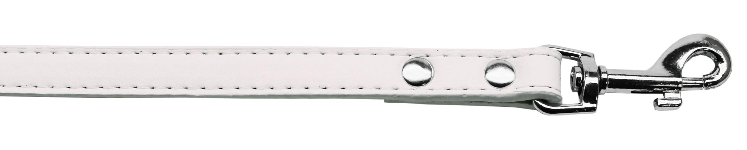 Mirage Pet Products Premium Plain Pet Leash, 1/2" x 6', White