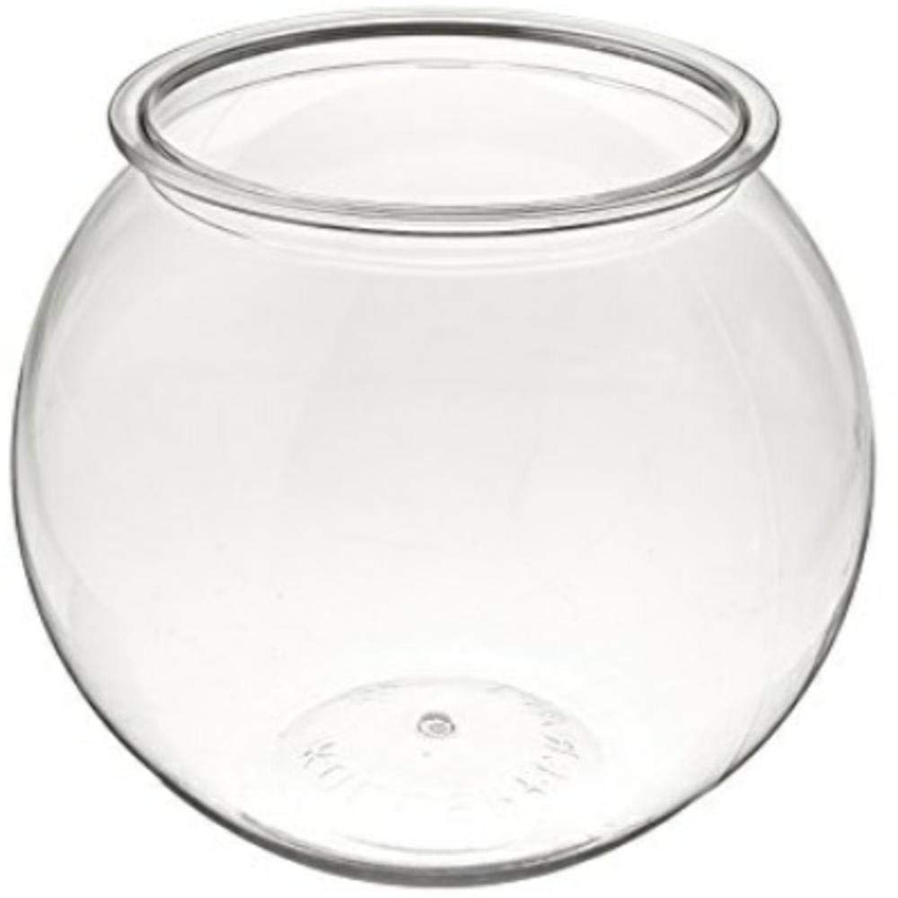 Koller Products 1-Gallon Globe Fish Bowl, Impact- Resistant Plastic Aquarium Starter Kits With Led Lighting, Buit-In Timer, Crystal-Clear Clarity, Desktop Fish Tank For Home Décor