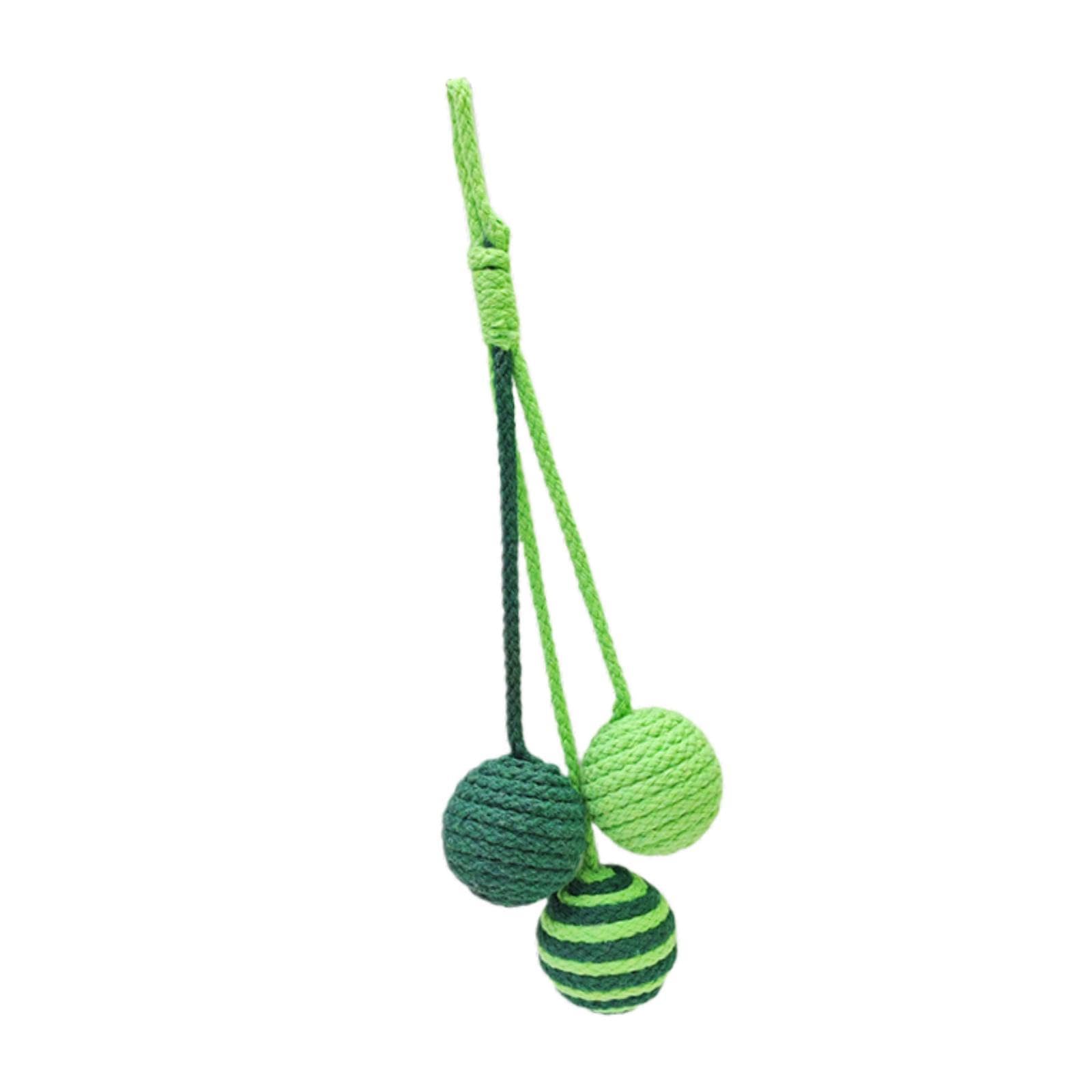Myaddiction Cat Sisal Ball For Indoor Cats Ideal Gift Handmade Cat Rope Ball For Kittens Green