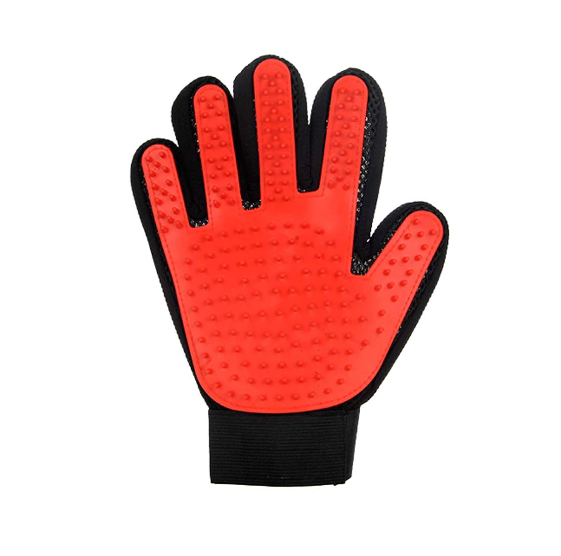 Futaba Pet Hair Remover/Bath Brush/Massage Grooming GloveRedRight Hand