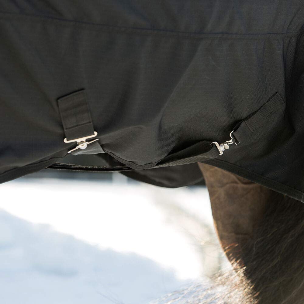 HORZE Nevada 1200D Lightweight Waterproof Horse Turnout Rain Sheet (No Fill) - Black - 63 in