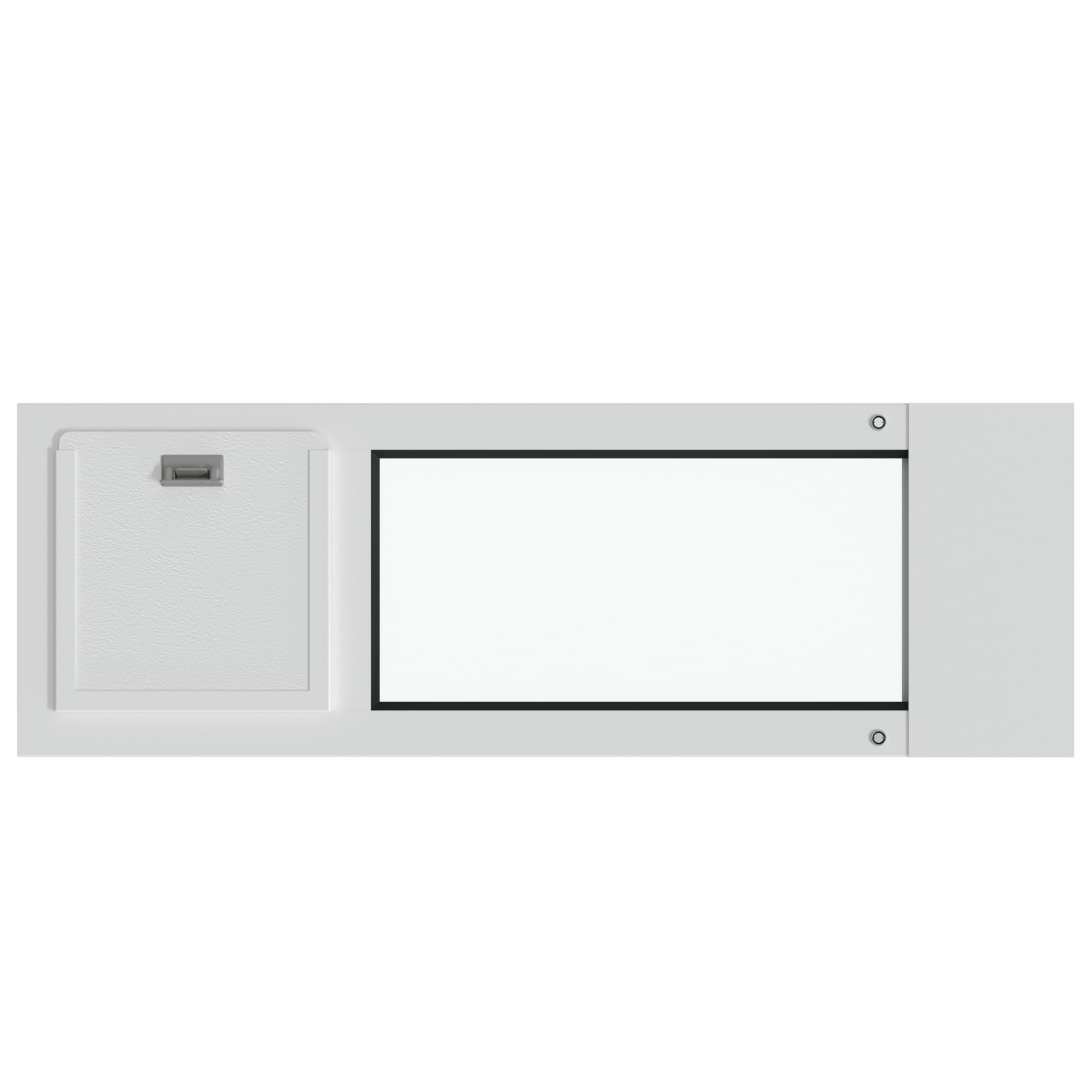 Liberty Cat Door for Sash Windows | Cat Door for Aluminum Frame Windows | Economical Sturdy Window Insert | White Frame | 23 - 2