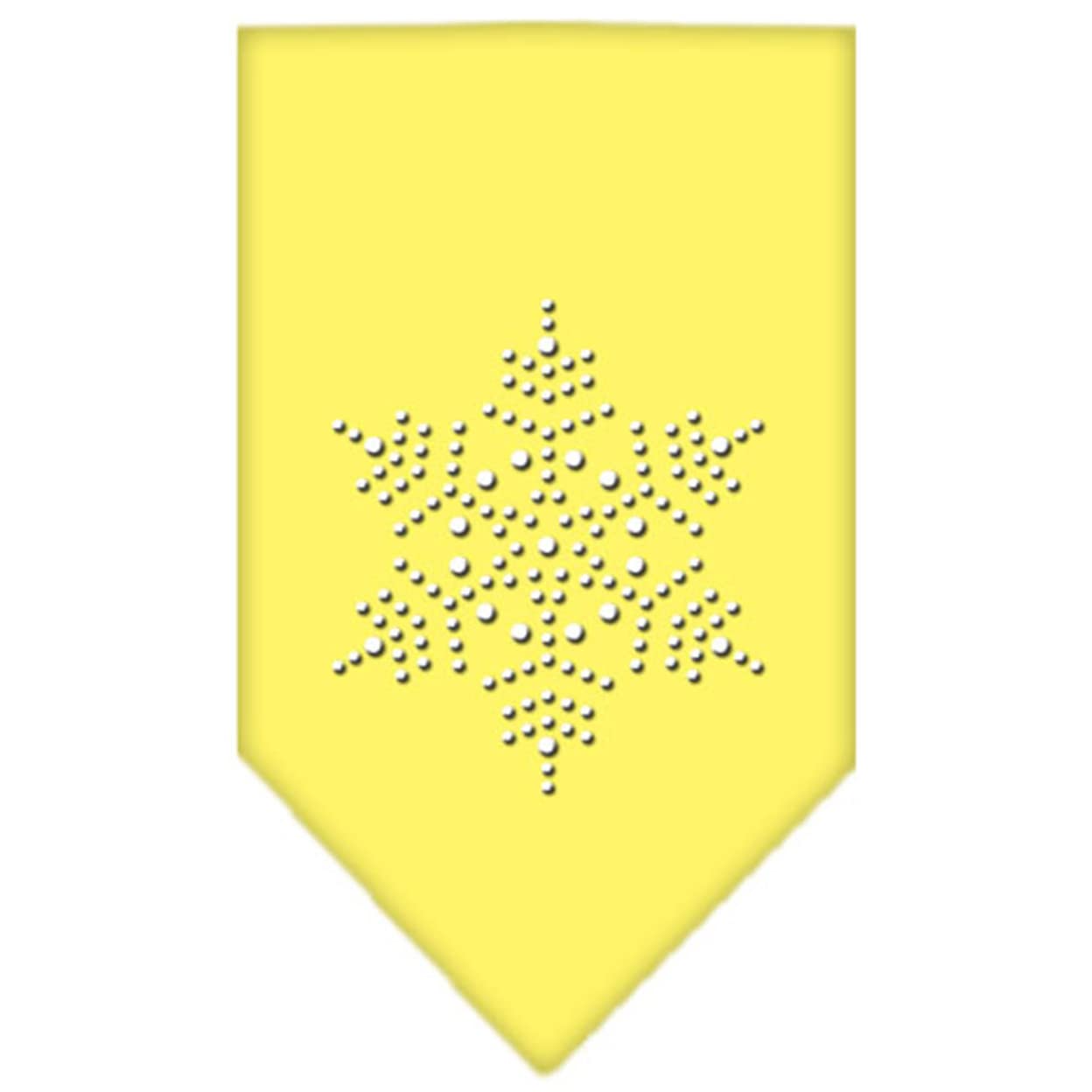 Mirage Pet Products Snowflake Rhinestone Bandana, Small, Yellow