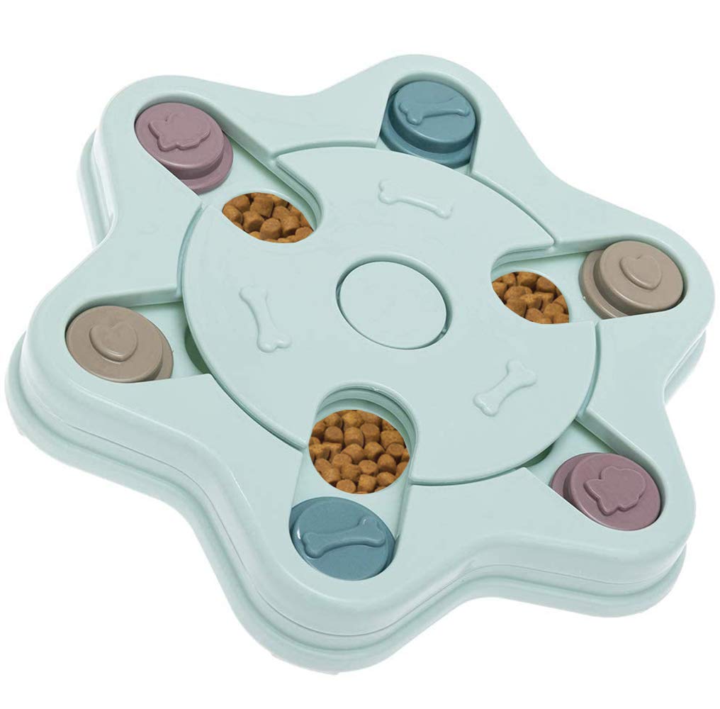 Petvogue Dog Slow Feeder Bowl Puzzle Toy For Dispensing Treats,Pet Play Toys Game For Training Iq And Feed, Interactive Food Bow