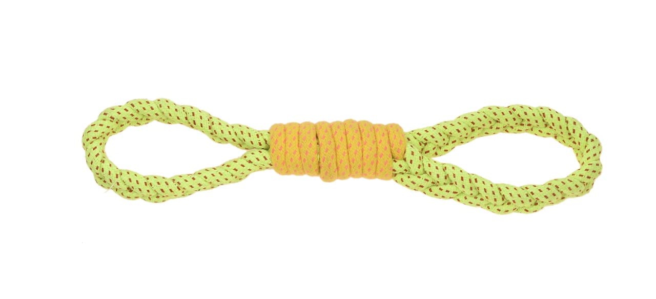 Petyantra Attractive Cotton Poly Mix Chew Rope Toy For Adult And Small Dogs For Teething Small And Medium Puppies (Light Green)