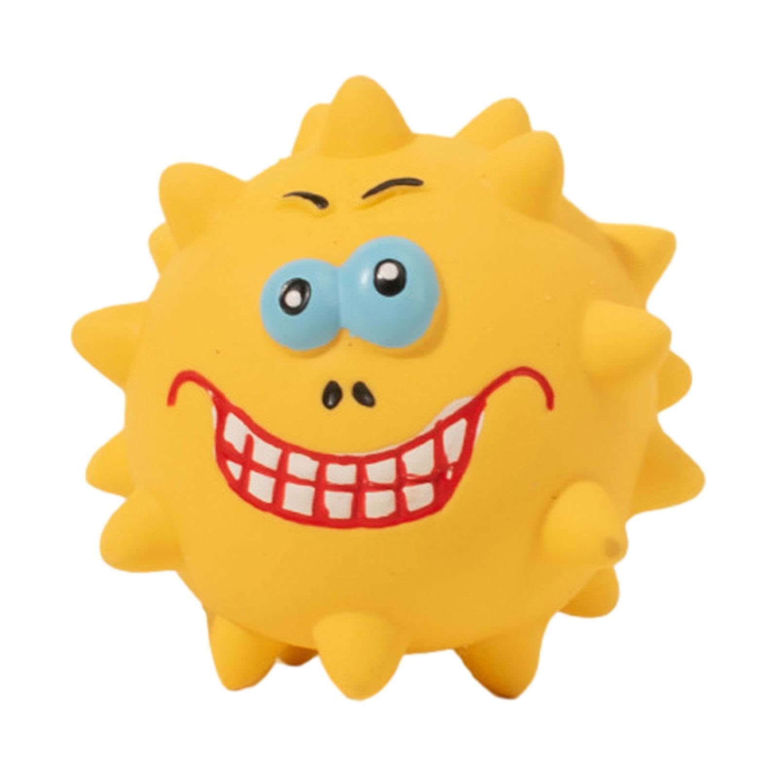 ATORSE Squeak Latex Dog Toy Cute Squeaky Toy for Small Medium Puppy Dogs Training Yellow