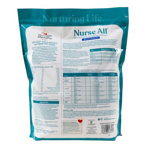 Manna Pro Nurse All Multi-Species Milk Replacer - Powered by Opti-Gut to Support Gut Health & Digestion - All-Milk Protein - Eas
