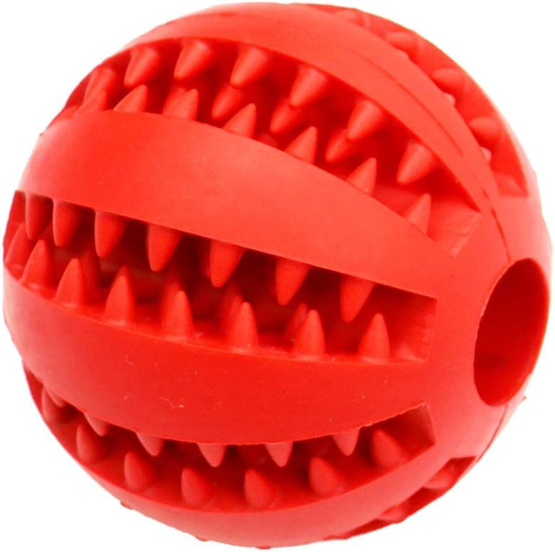 Psk Pet Mart NonToxic Bite Resistant Toy Ball For Pet Dogs Puppy Cat, Dog Pet Food Treat Feeder Chew Tooth Cleaning Ball Exerci