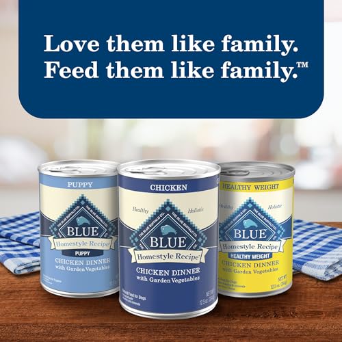 Blue Buffalo Homestyle Recipe Adult Wet Dog Food, Made with Natural Ingredients, Chicken Dinner With Garden Vegetables, 12.5-oz