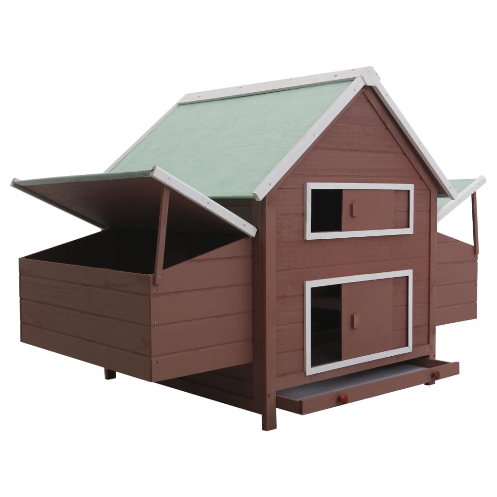 vidaXL Chicken Coop Brown 61.8x38.1x43.3 Wood