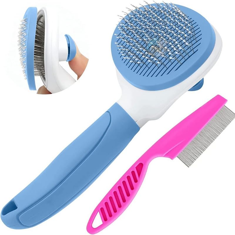 Dog Trust Grooming Brush Self Cleaning Slicker Brush For Dogs And Cats Pet Grooming Tool Dog Hair Cleaner Brush Comb Shedding Tr