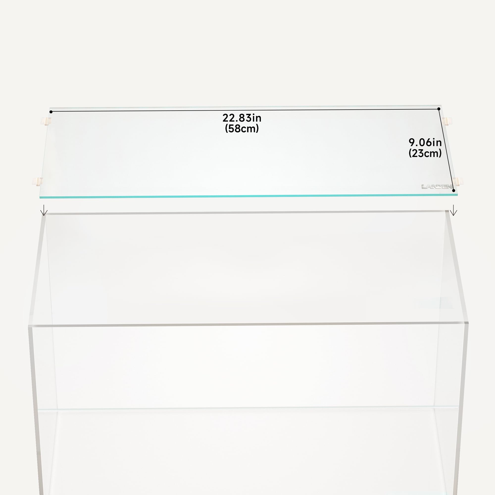 Landen 4Mm Thick Clear Glass Aquarium Lid,Includes 4 Clips For Secure Placement, 580 X 230Mm,(22.83X9.06 Inches) For 583-585Mm I