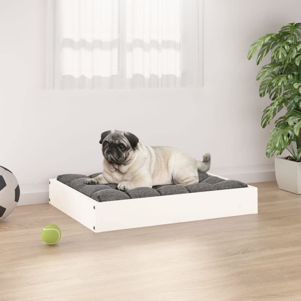 Vidaxl Solid Pinewood Dog Bed - Comfortable, Sturdy, And Rustic Look - Ideal Resting Spot For Your Pet - 24.2'X19.3'X3.5' Size