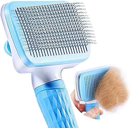 D&C Paws Dog Comb Brush, Pet Grooming Brush, Hair Deshedding Brush Daily Use To Clean Loose Fur & Dirt Great For Dogs And Cats W