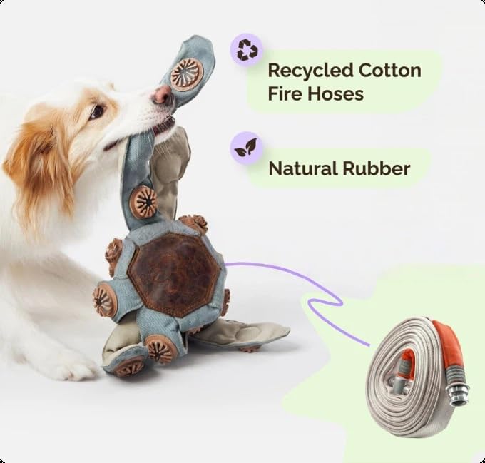 livhings Frank The Dogtopus Dog Toy, Interactive Puzzle, Treat Dispensing Brain Toy with Barriers, Spikes & Twisty Traps, Small,