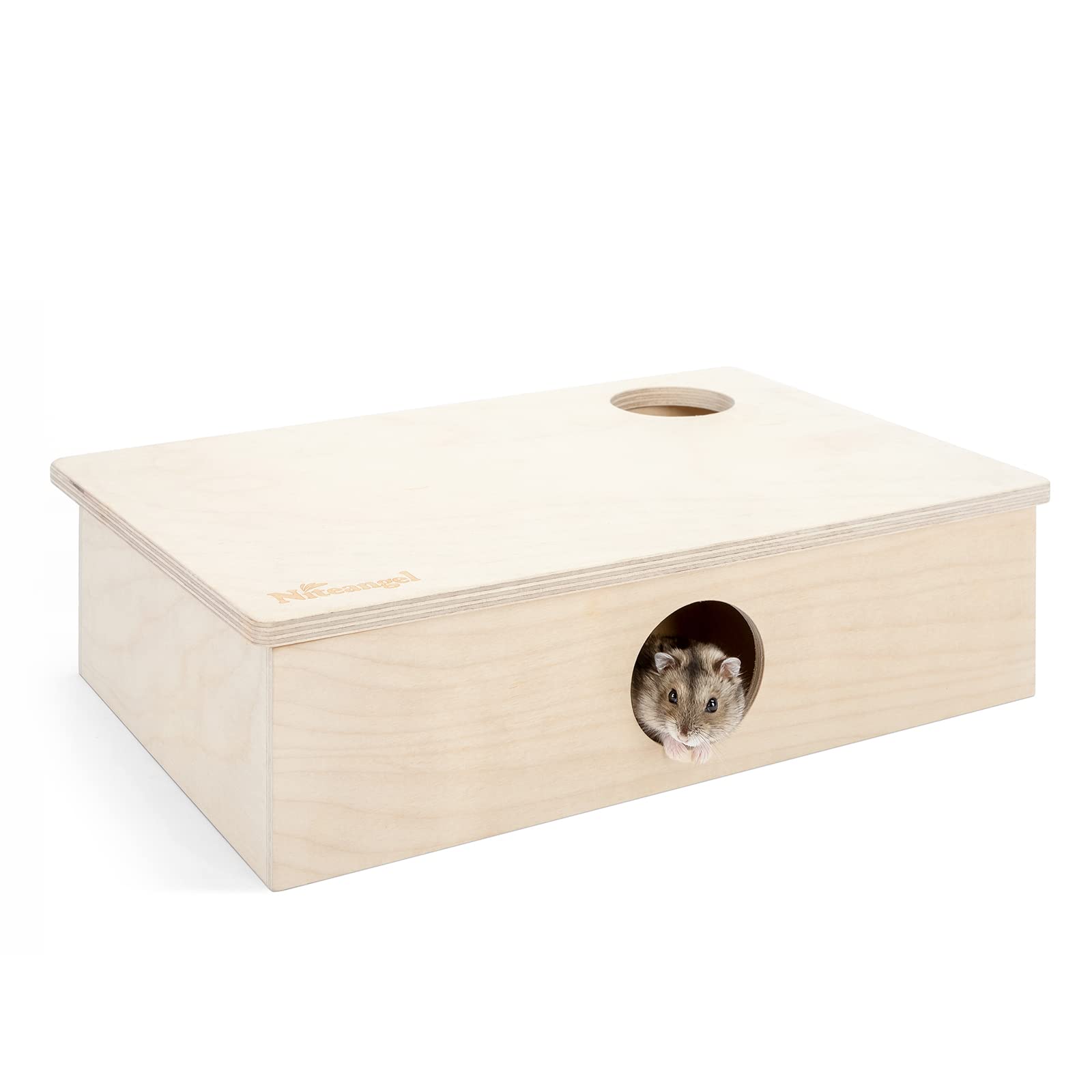 Niteangel Multi-Chamber Hamster House Maze: - Multi-Room Hideouts & Tunnel Exploring Toys for Hamster Gerbils Mice Lemmings (6-R