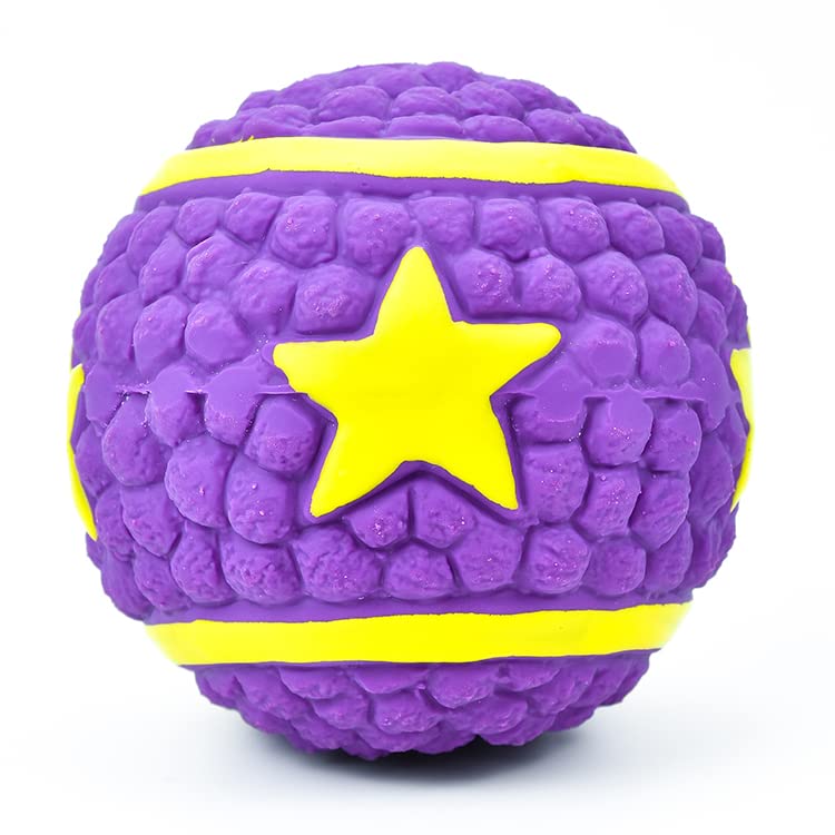 The Dds Store Dog Toys, Squeaky Dog Rugby Toy, Bounce And Fetch Dog Balls For Medium And Large Dogs1 Piece (Star Ball, Small)