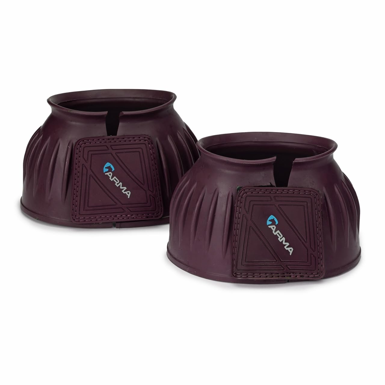 Arma Over Reach Horse Bell Boots (Black Cherry, Full)