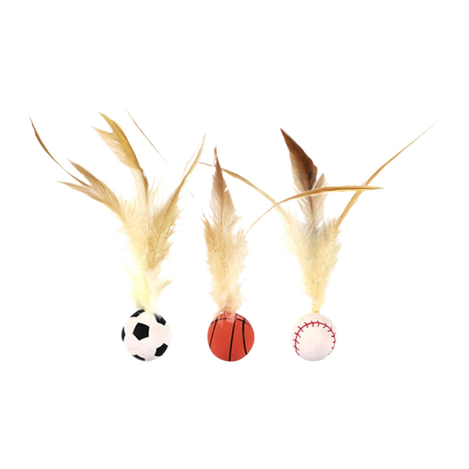 Enakshi Cat Feather Ball Toy Funny Interactive Cats Ball Toy For Pet Dog Indoor Cats|Pet Supplies | Cat Supplies | Toys