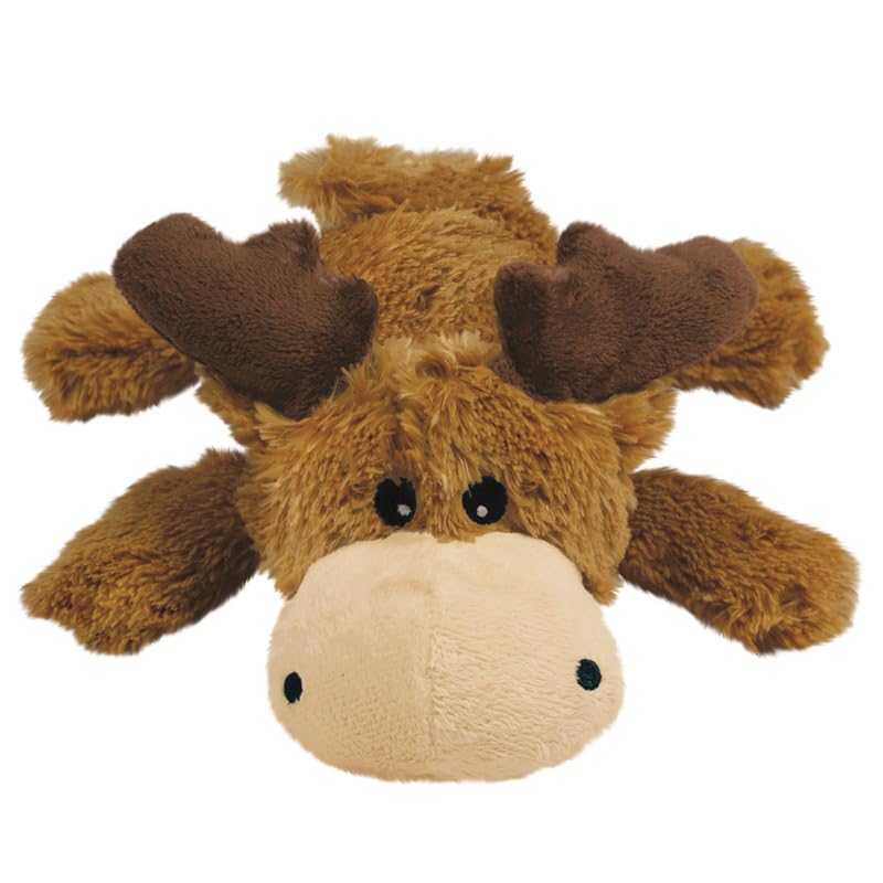 Kong Cozie Plush Dog Toys 2 Pack - Durable & Soft Squeaky Toys For Medium Dogs - Assorted Animal Characters (Marvin The Moose)