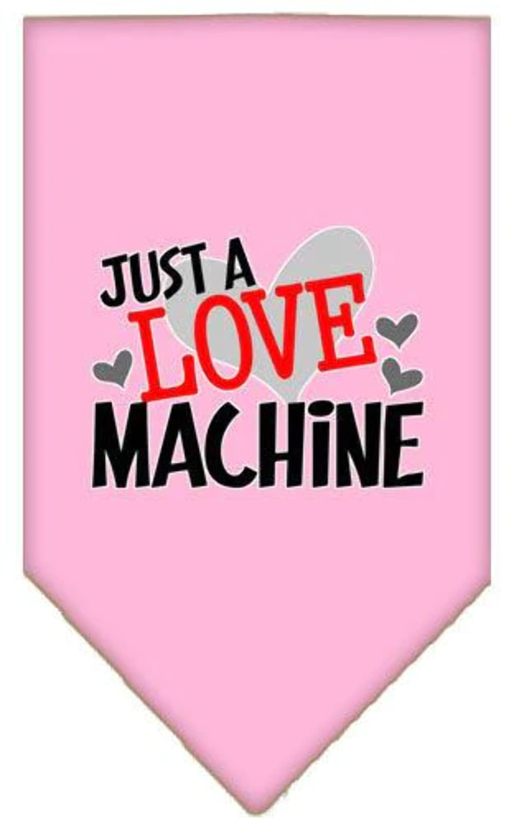 Mirage Pet Product Love Machine Screen Print Bandana Light Pink Large
