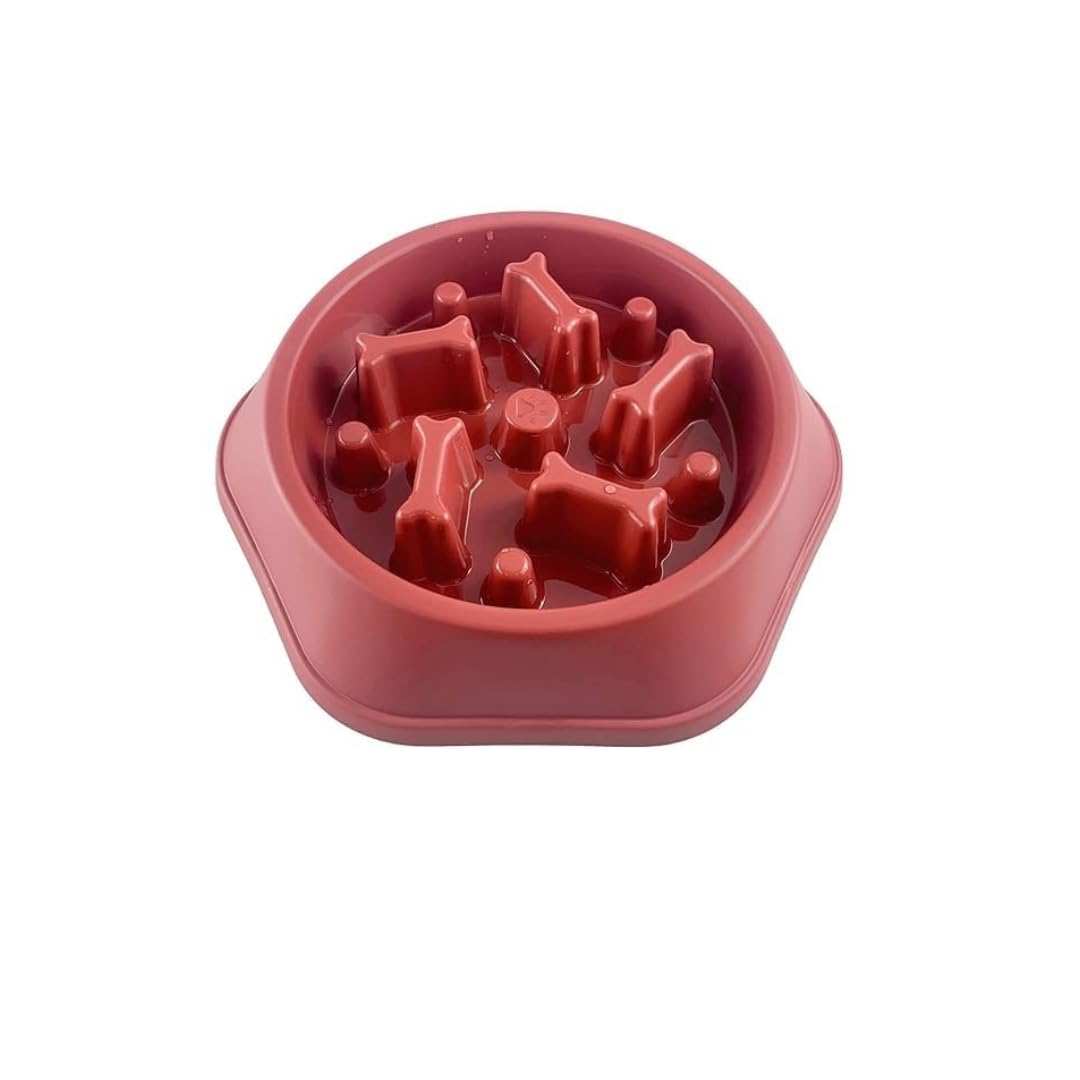 Healing Leaf Slow Feeder Bowls For Dogs | Durable Non Slip Puzzle Design Pet Feeding Bowl | Interacting Durable, Easy To Clean M