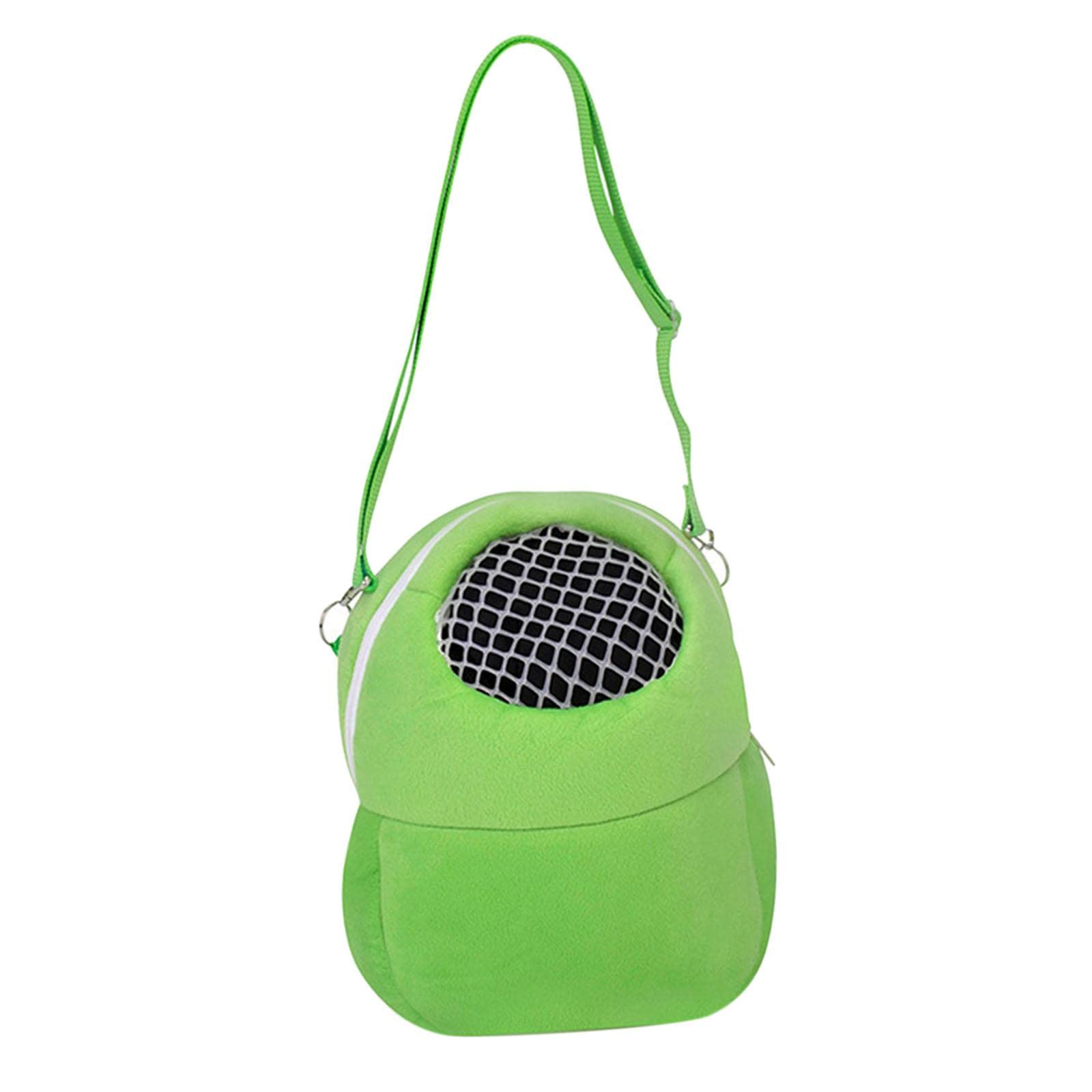 ECOMISTIQ Pet Small Animal Carrier Bag Travel Warm Cage Hamster Pouch Green 17x14cm| Carriers & Crates| Supplies |Pet